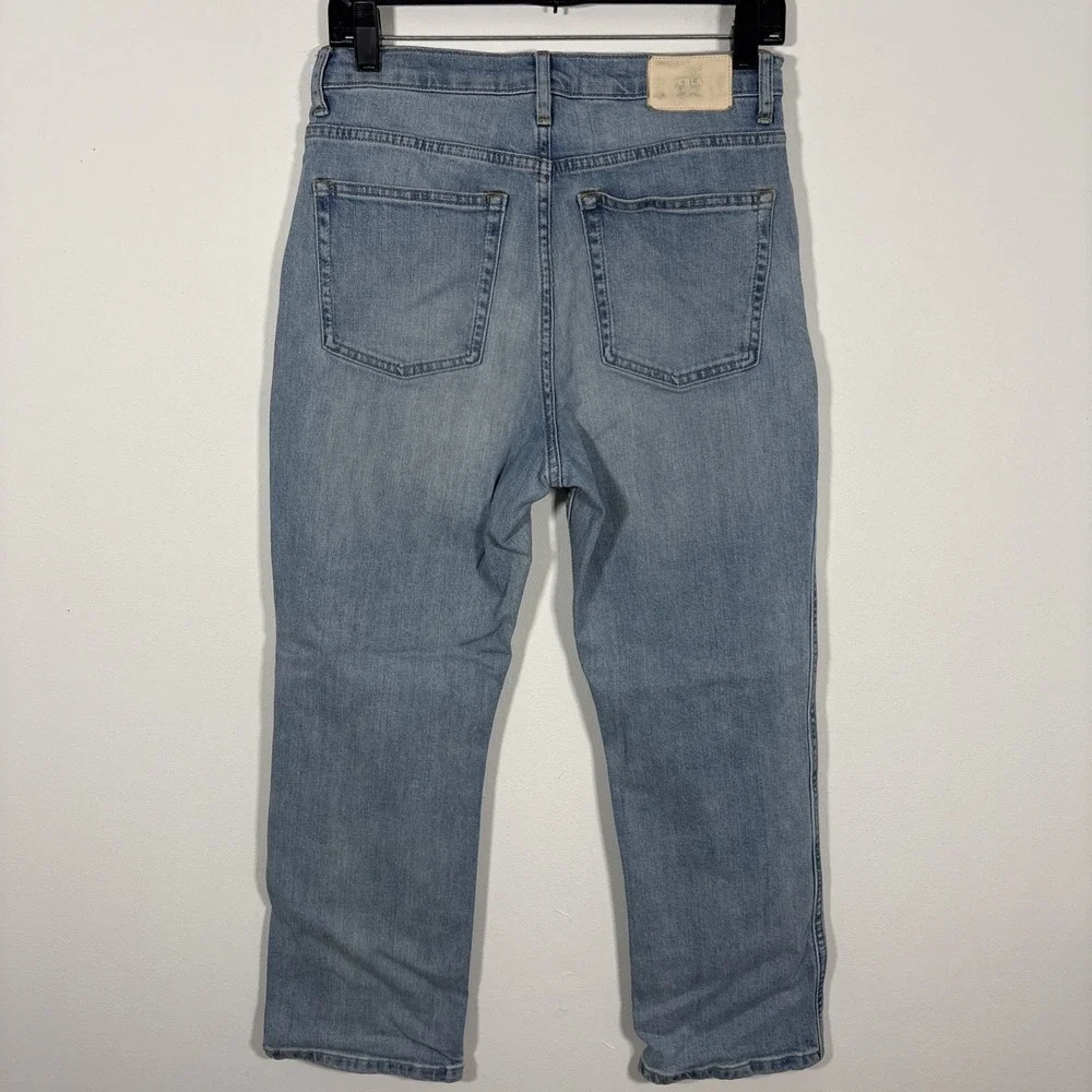 Everlane Cheeky Bootcut Denim Jean Stretch Light Wash Sunbleached Blue 27 Crop
